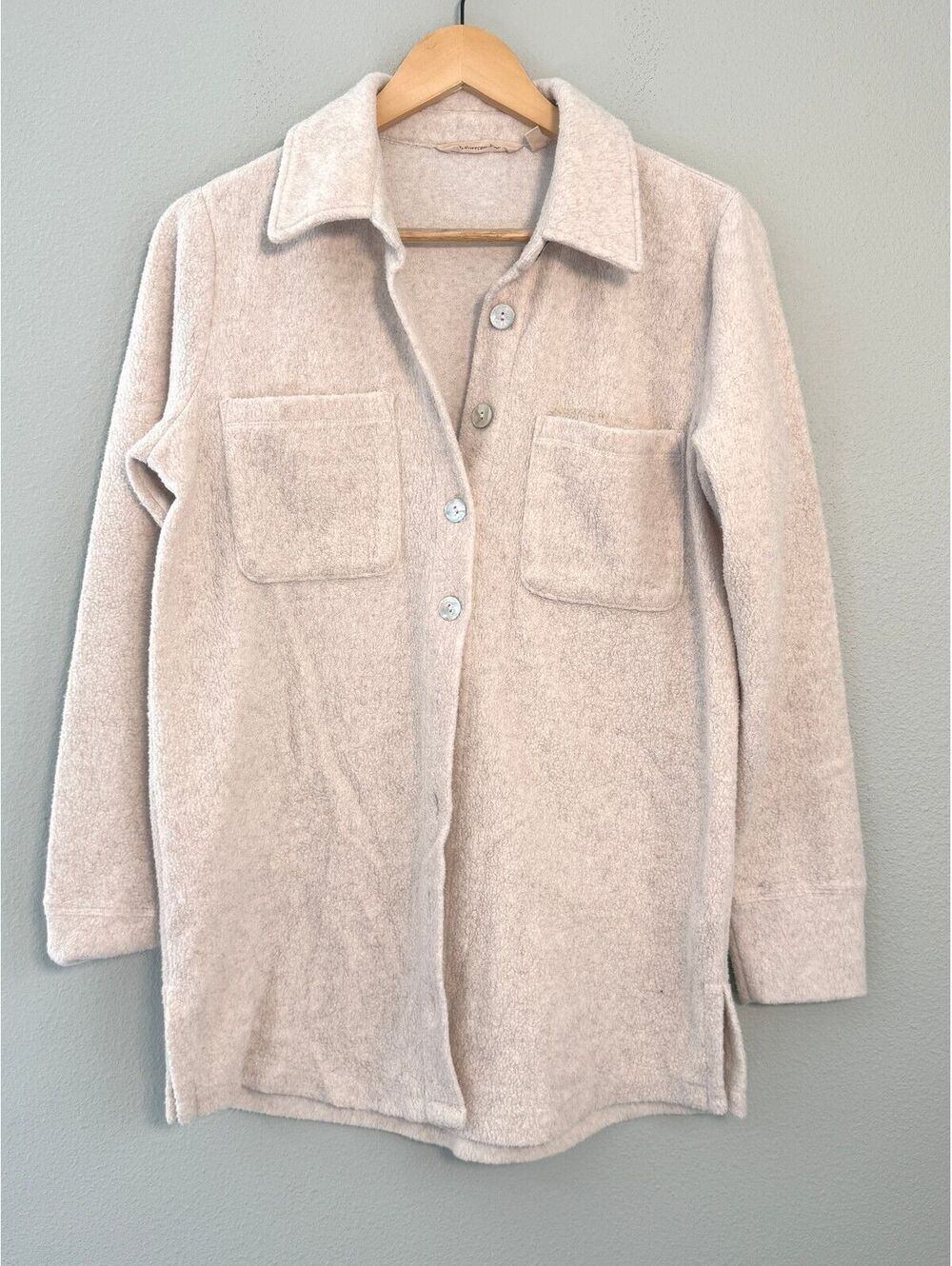 Soft Surrounding Terry Fleece Button Up Shacket Jacket - Women's XS NWOT